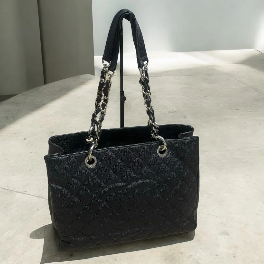 CHANEL caviar leather